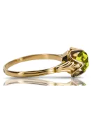 Peridot galben Aur galben 14K Inel Vintage vrc023y